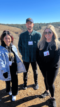 The NhRP's Mickey Suzuki, Jake Davis, and Courtney Fern at PAWS sanctuary