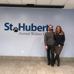 Matthew Dominguez and Heather Cammisa before a special screening of Unlocking the Cage on March 25, 2017 at St. Hubert's Animal Welfare Center in Madison, NJ.